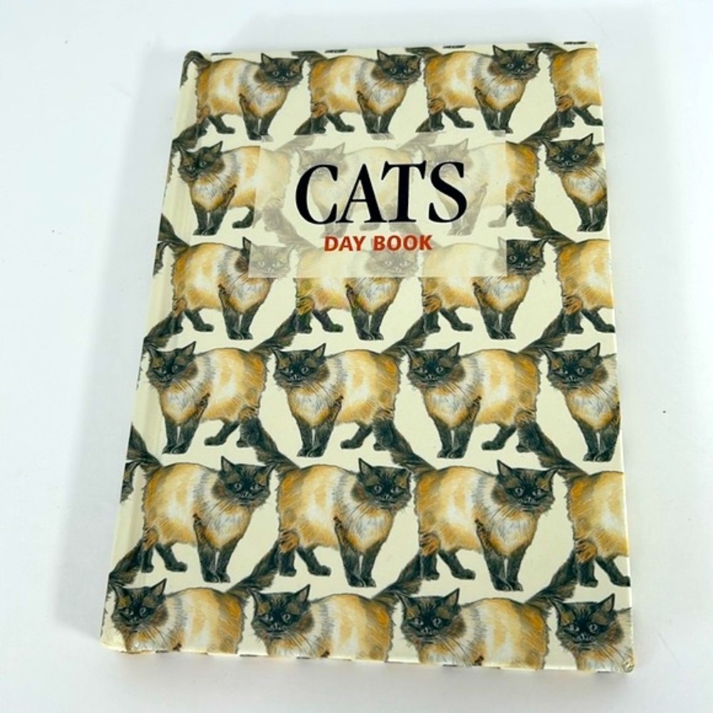 Vintage 1999 New Old Stock Parragon Cats Day Book Daily Journal From Italy